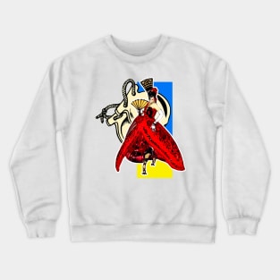 Spanish dancer with castanet Crewneck Sweatshirt